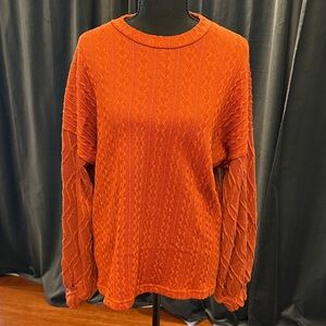Grace & Emma Elegant Orange Knit Sweater